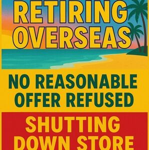 Store Shutting Down closing Sale